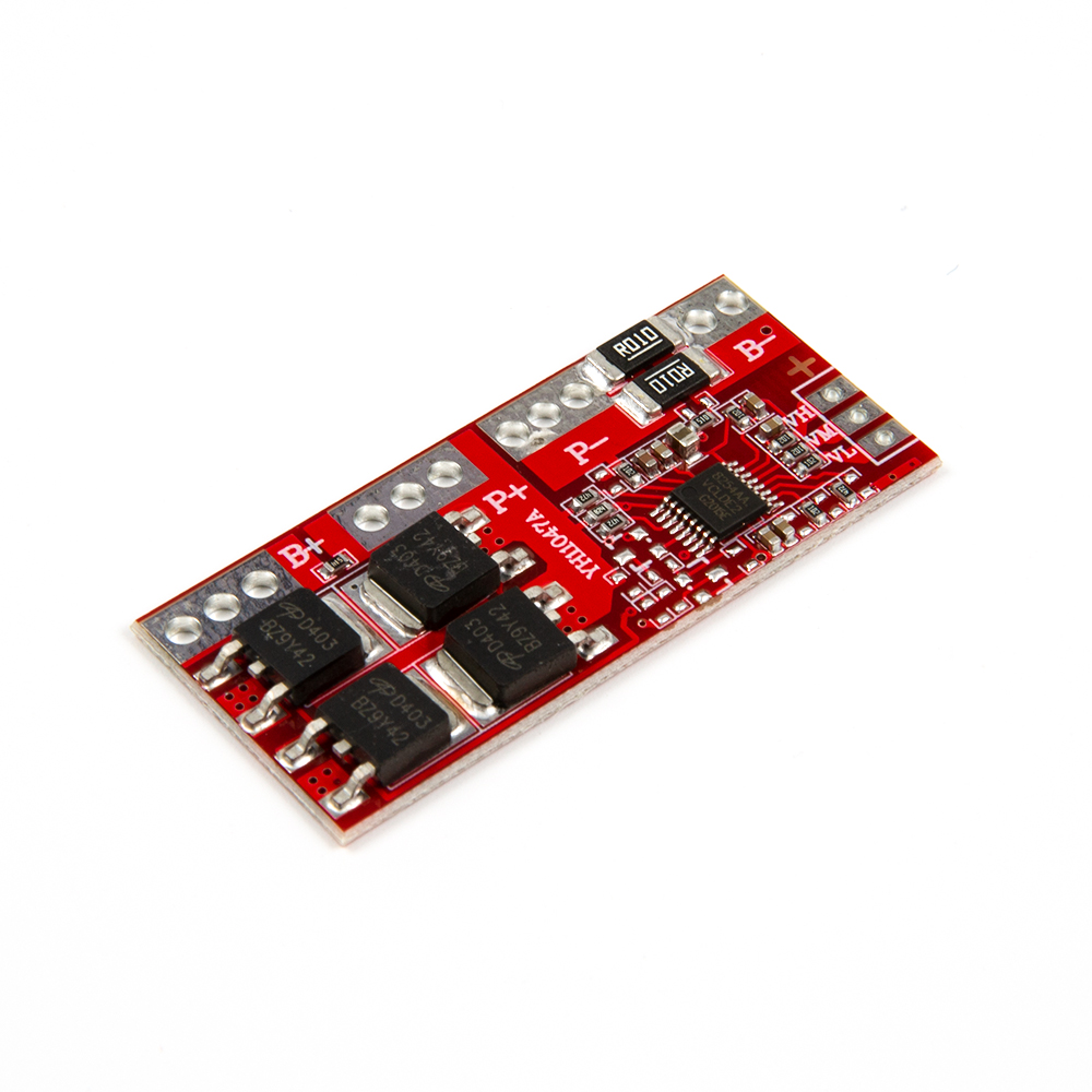 Плата защиты (BMS) для 4 аккумуляторов 18650, 14.8/16.8в 30А